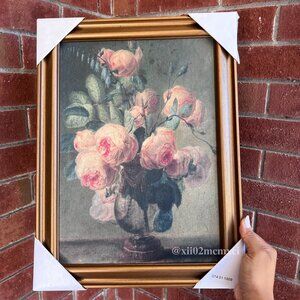 TARGET THRESHOLD ANTIQUE FLORAL CANVAS BOARD